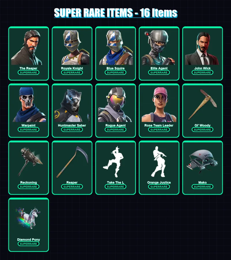 [PC/PSN] | OG Ghoul Trooper | The Reaper | Royale Knight | Blue Squire | Elite Agent | 95 skin | 64 pickaxe | 71 emote | 53 glider | Lv443