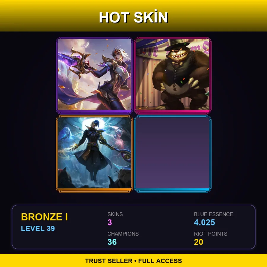 BR | Lv39 | Bronze I | 3 Skin | 36 Champ