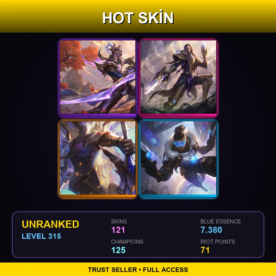 LAS | Victorious Master Yi | Victorious Lucian | Victorious Aatrox | Pulsefire Lucian | 121 Skin | 125 Champ | Lv315