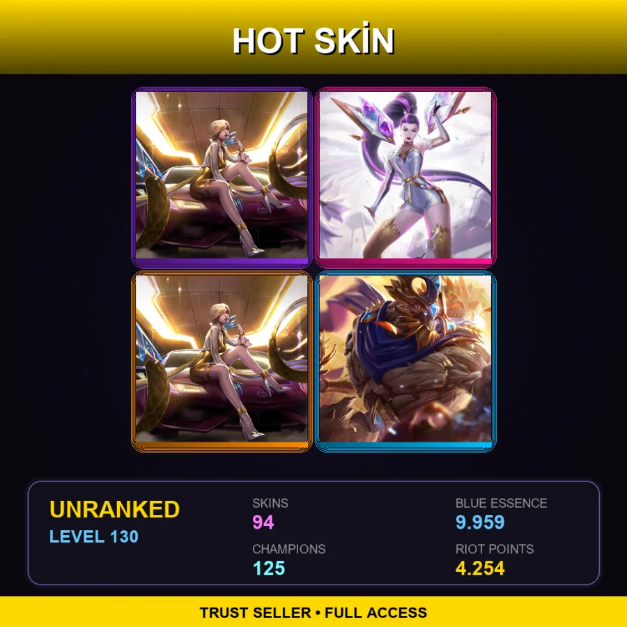EUW | Lv130 | Unranked | 94 Skin | 125 Champ — Winter Wonder Orianna