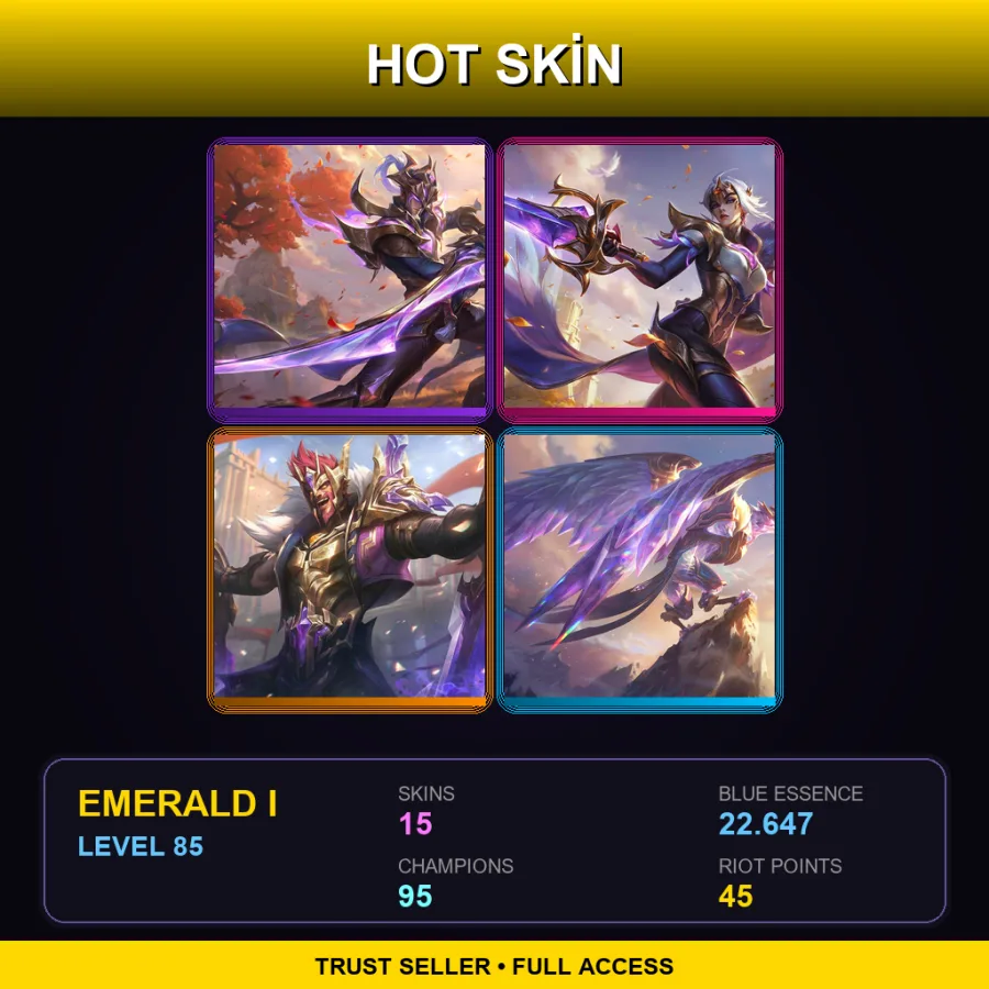 BR | Lv85 | Emerald I | 15 Skin | 95 Champ