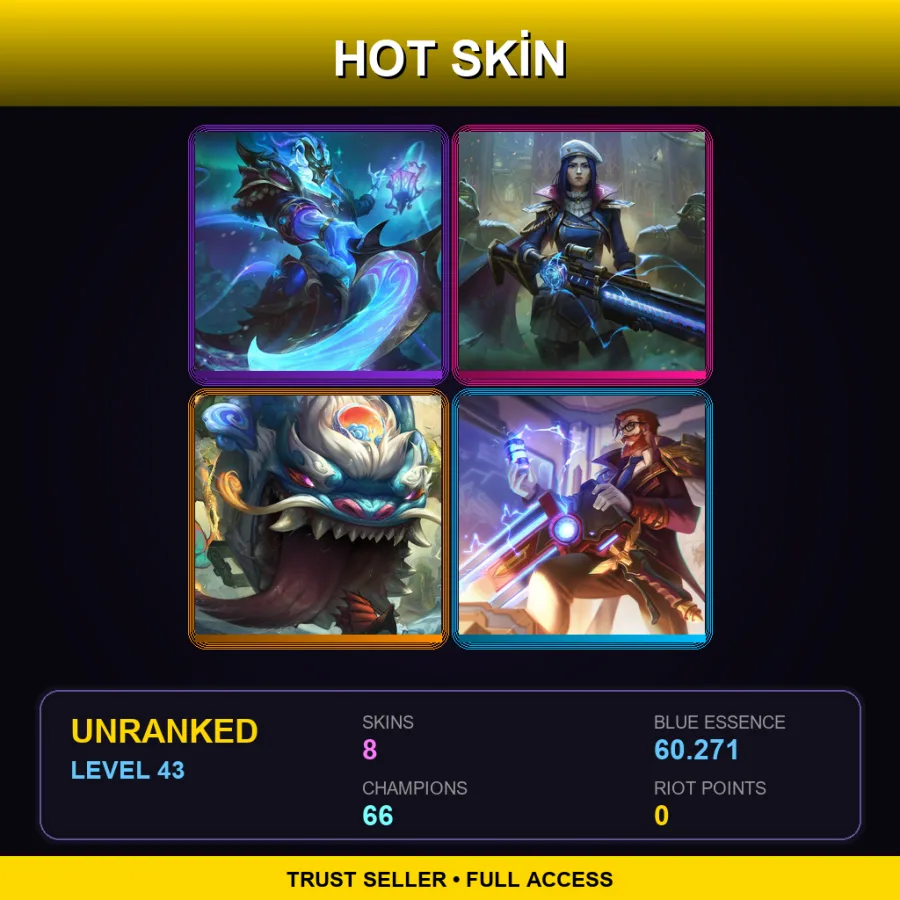 VN | Lv43 | Unranked | 8 Skin | 66 Champ