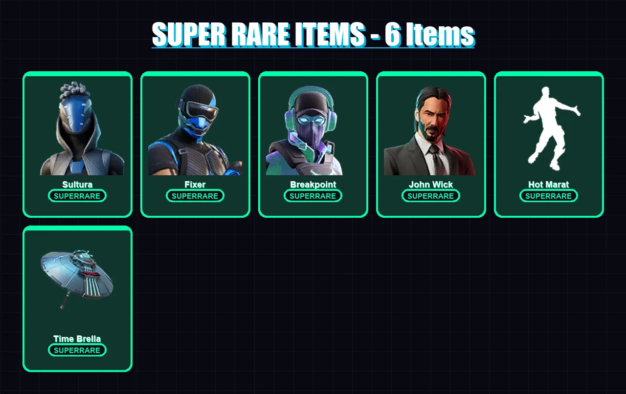 [PC/XBOX/PSN] | Sultura | Fixer | Breakpoint | John Wick | Zenith | 145 skin | 172 pickaxe | 155 emote | 147 glider | Lv2473 — Fortnite account