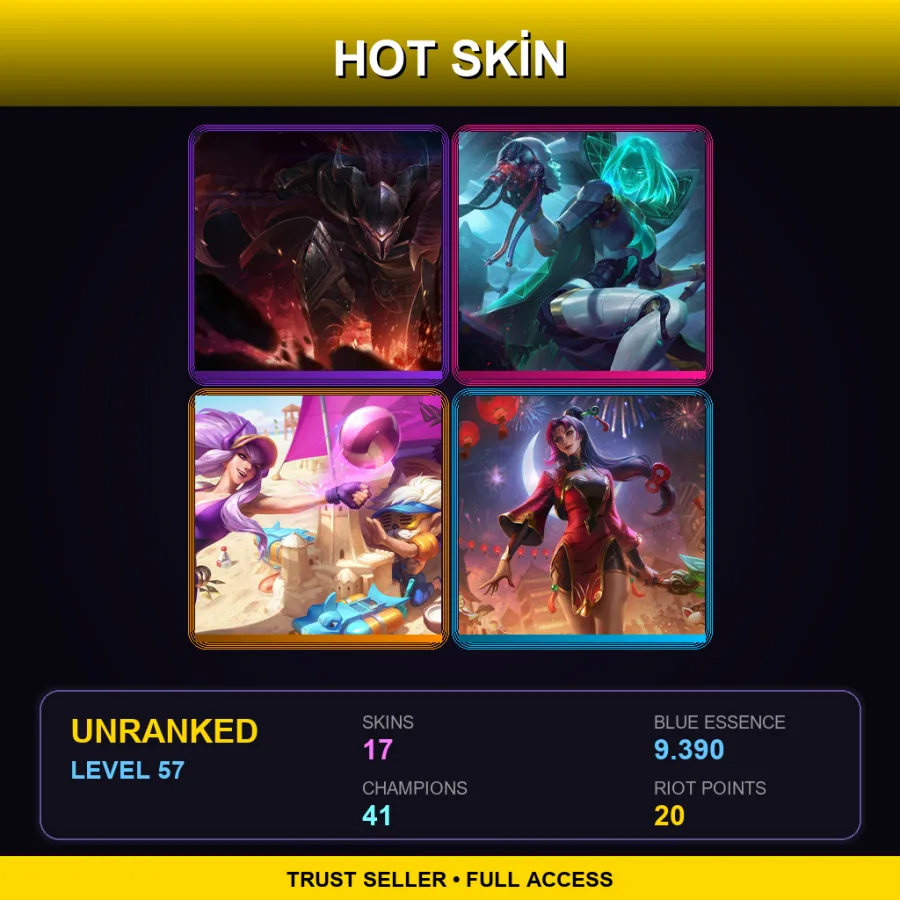 EUNE | Lv57 | Unranked | 17 Skin | 41 Champ