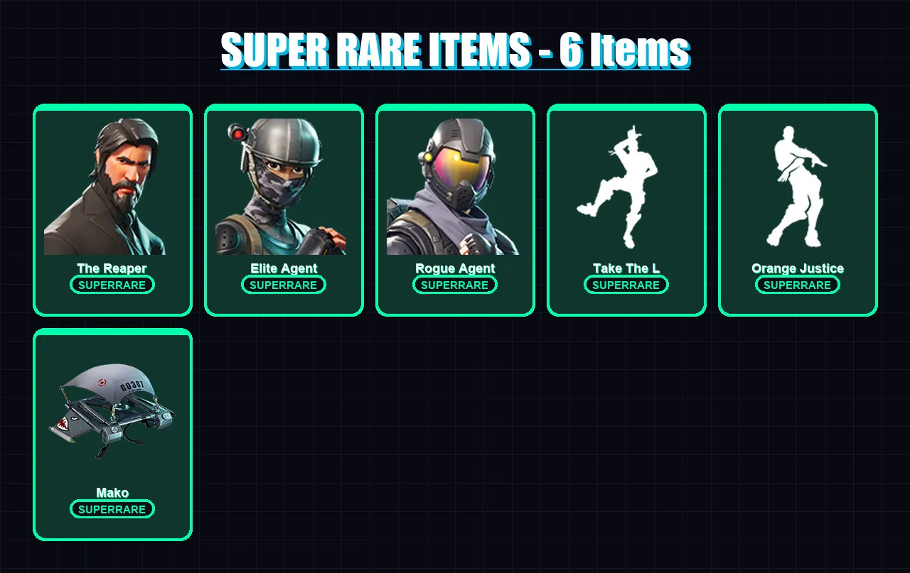 [PS4/PS5/XBOX/PC] | The Reaper | Elite Agent | Rogue Agent | The Visitor | Drift | 20 skin | 24 pickaxe | 35 emote | 34 glider | Lv513
