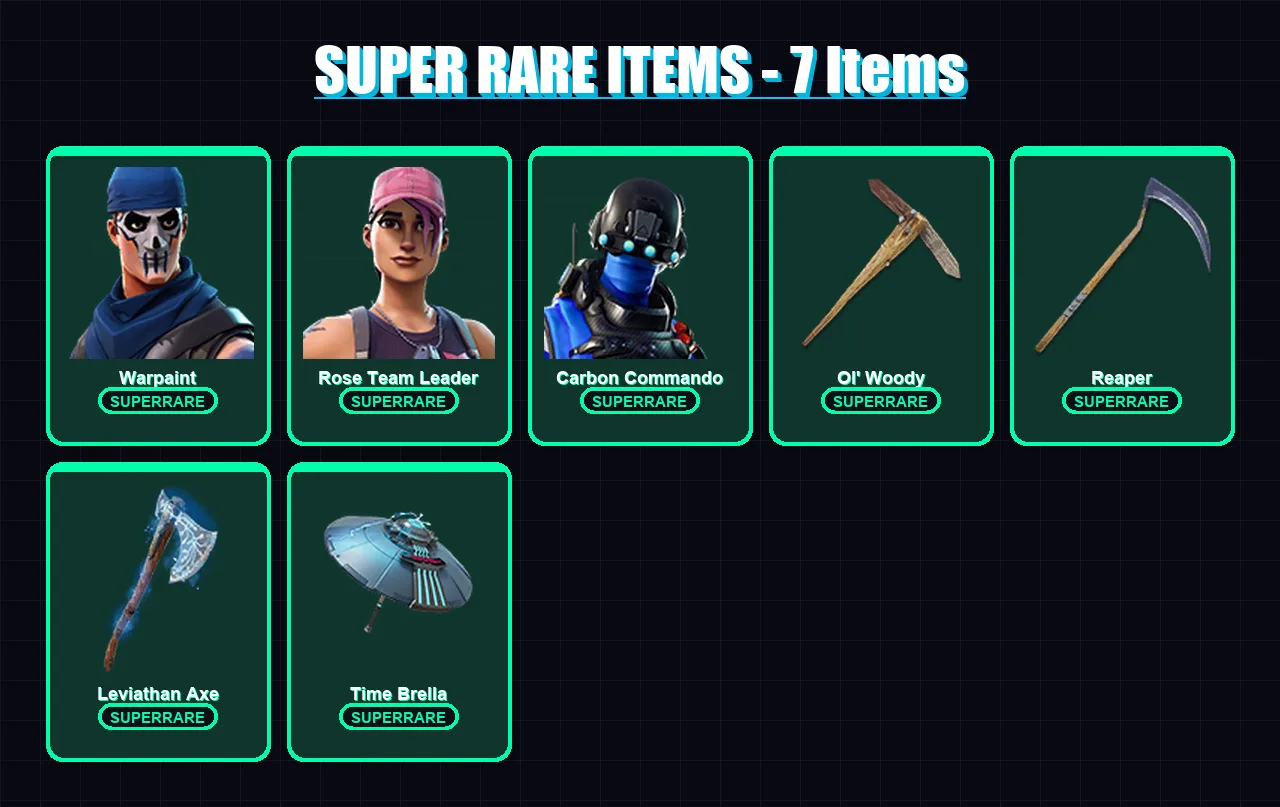 [PC/XBOX/PSN] | Warpaint | Rose Team Leader | Carbon Commando | Kymera | Midas | 112 skin | 111 pickaxe | 87 emote | 100 glider | Lv1388 — Fortnite account