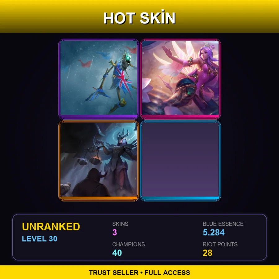 EUNE | Lv30 | Unranked | 3 Skin | 40 Champ — Judgment Kayle