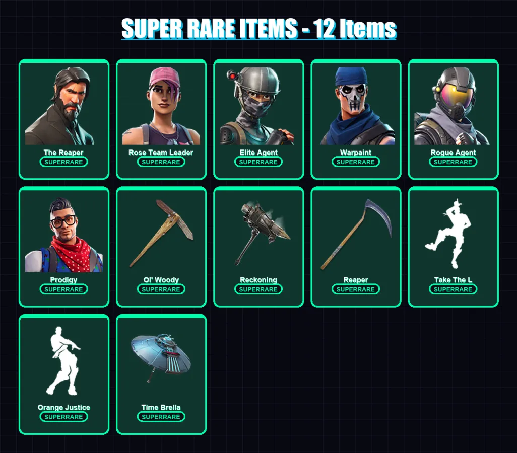 [PS4/PS5/XBOX/PC] | The Reaper | Rose Team Leader | Elite Agent | Warpaint | Rogue Agent | 50 skin | 45 pickaxe | 57 emote | 56 glider | Lv807 — Fortnite account