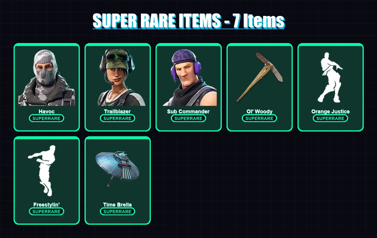 [PC] | Havoc | Trailblazer | Sub Commander | Torin | The Visitor | 101 skin | 109 pickaxe | 85 emote | 95 glider | Lv1541