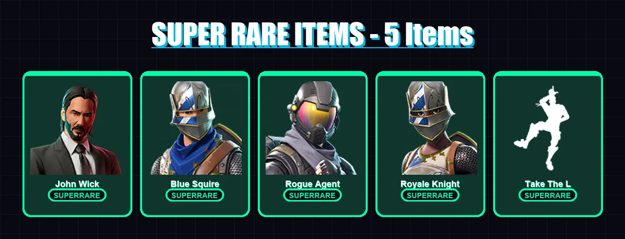 [PC/PSN] | John Wick | Blue Squire | Rogue Agent | Royale Knight | Hybrid | 92 skin | 64 pickaxe | 101 emote | 71 glider | Lv950