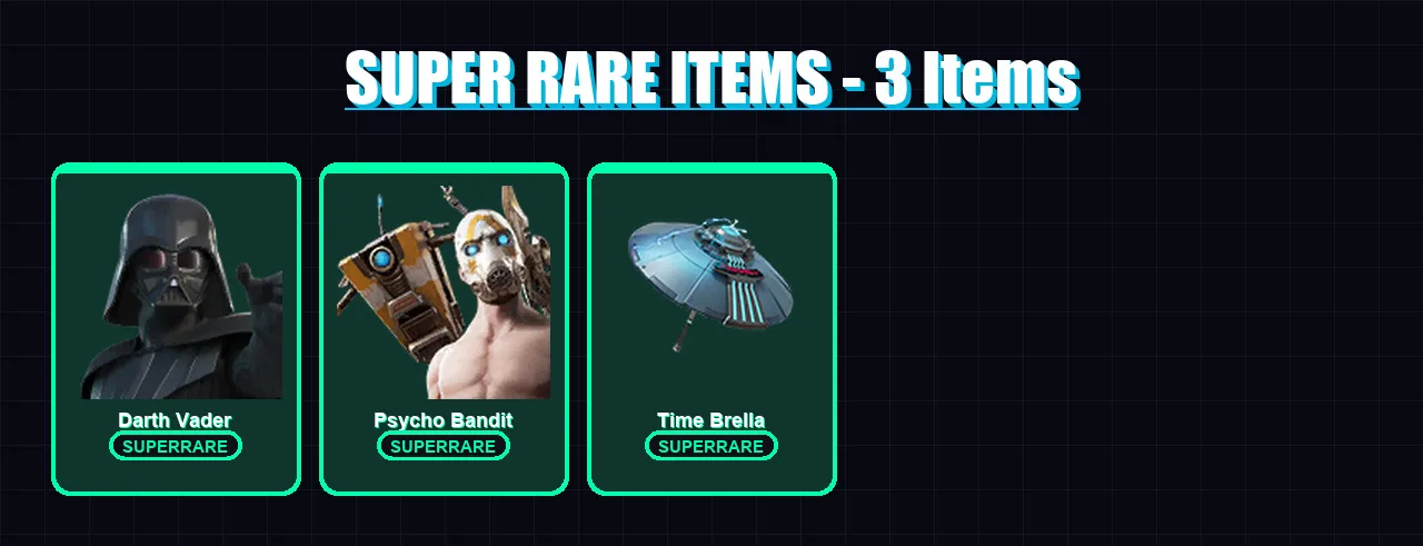 [PS4/PS5/XBOX/PC] | Darth Vader | Psycho Bandit | Kado Thorne | The Ageless | Omegarok | 185 skin | 228 pickaxe | 137 emote | 151 glider | Lv2035