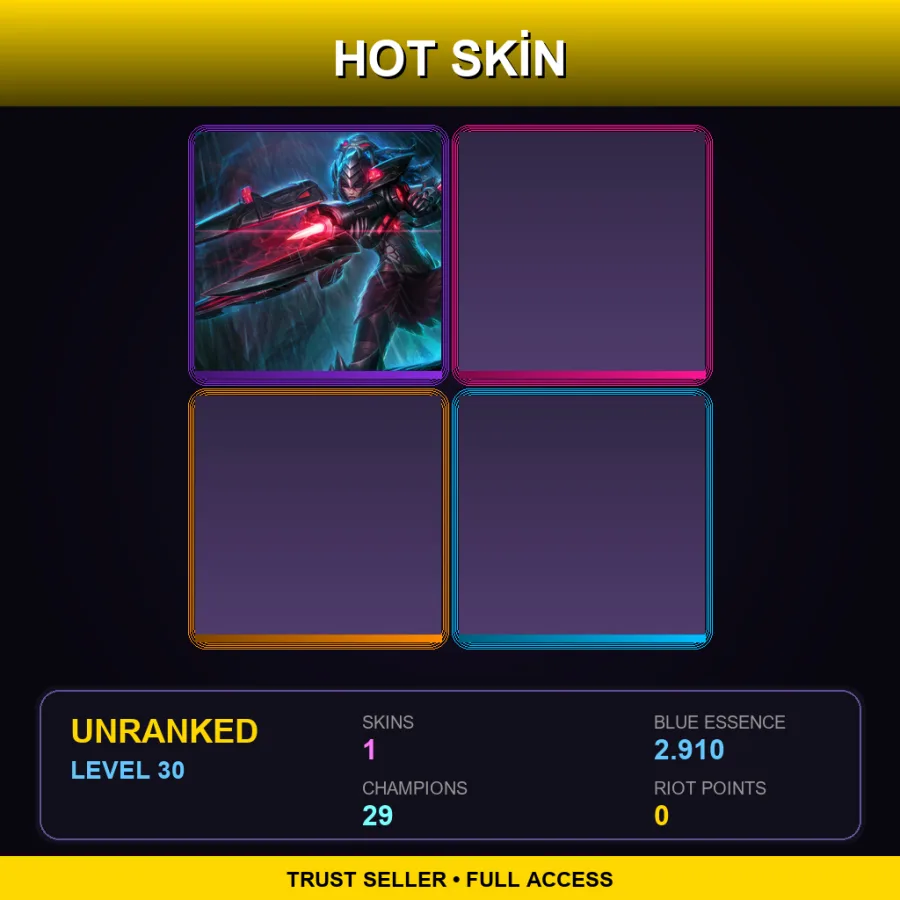 LAS | Lv30 | Unranked | 1 Skin | 29 Champ — Headhunter Caitlyn