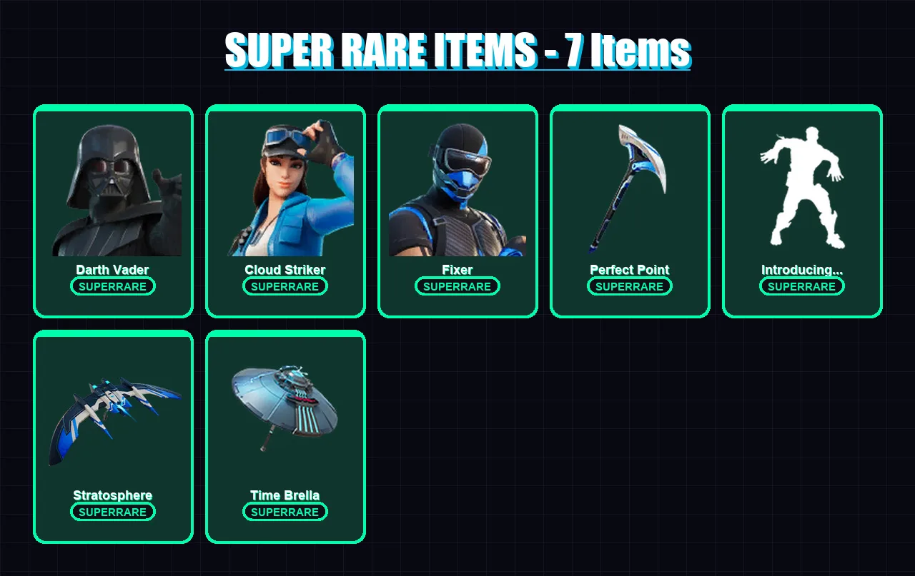 [PS4/PS5/XBOX/PC] | Darth Vader | Cloud Striker | Fixer | Vi | Deadpool | 102 skin | 114 pickaxe | 77 emote | 106 glider | Lv1565 — Fortnite account