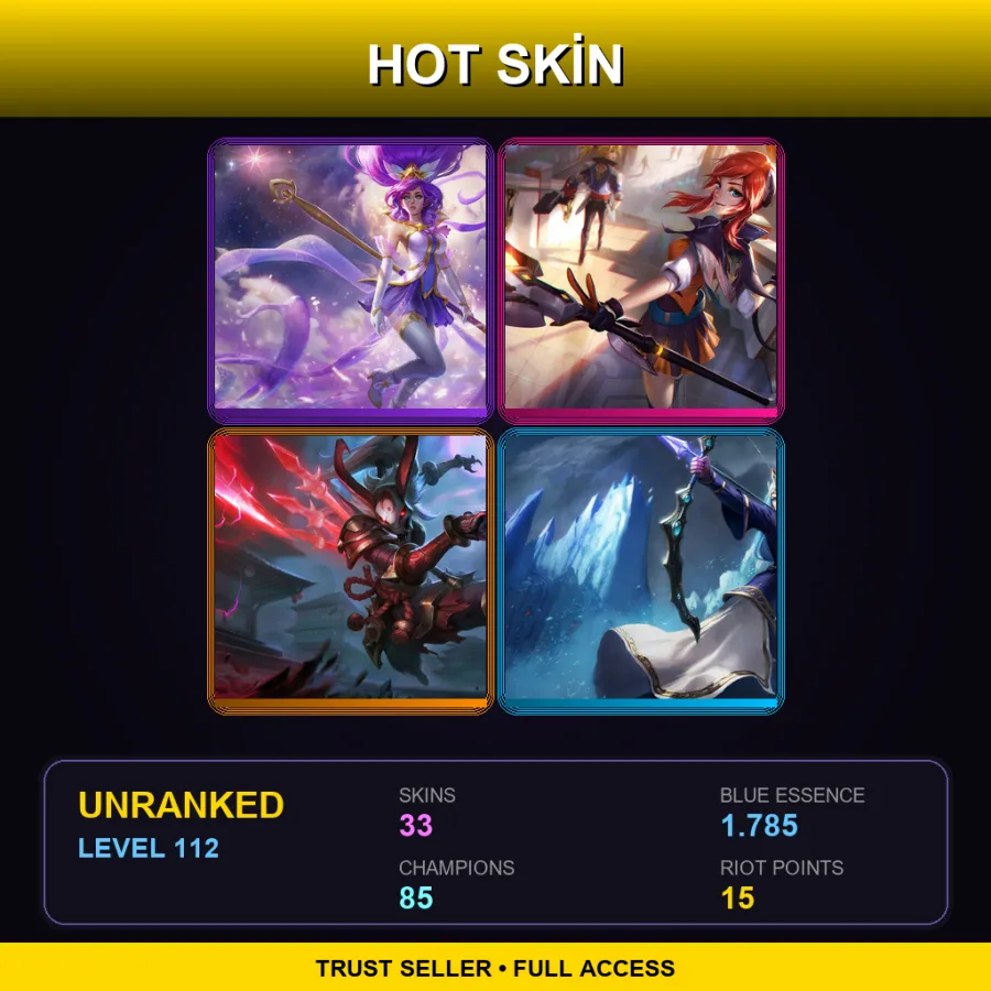 LAN | Lv112 | Unranked | 33 Skin | 85 Champ — Winter Wonder Lulu