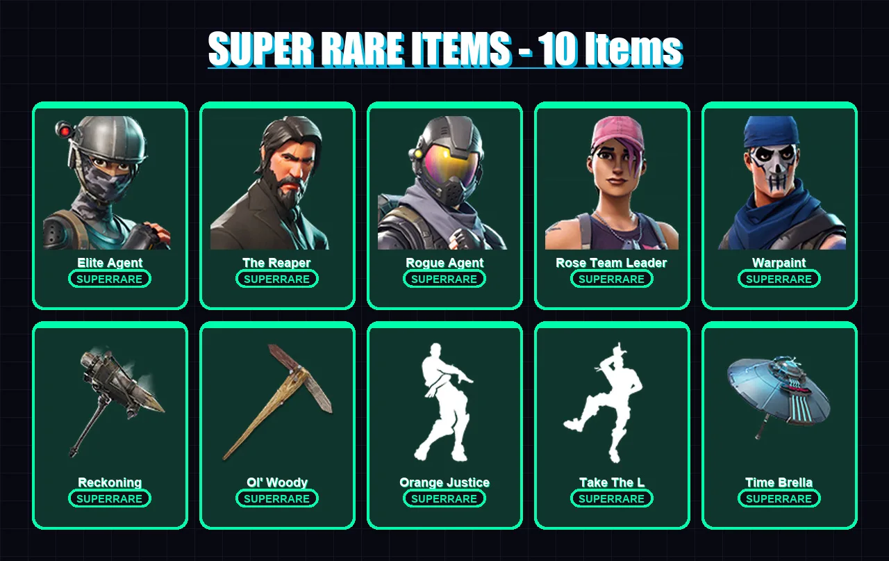 [PC/XBOX/PSN] | Elite Agent | The Reaper | Rogue Agent | Rose Team Leader | Warpaint | 80 skin | 56 pickaxe | 58 emote | 51 glider | Lv712