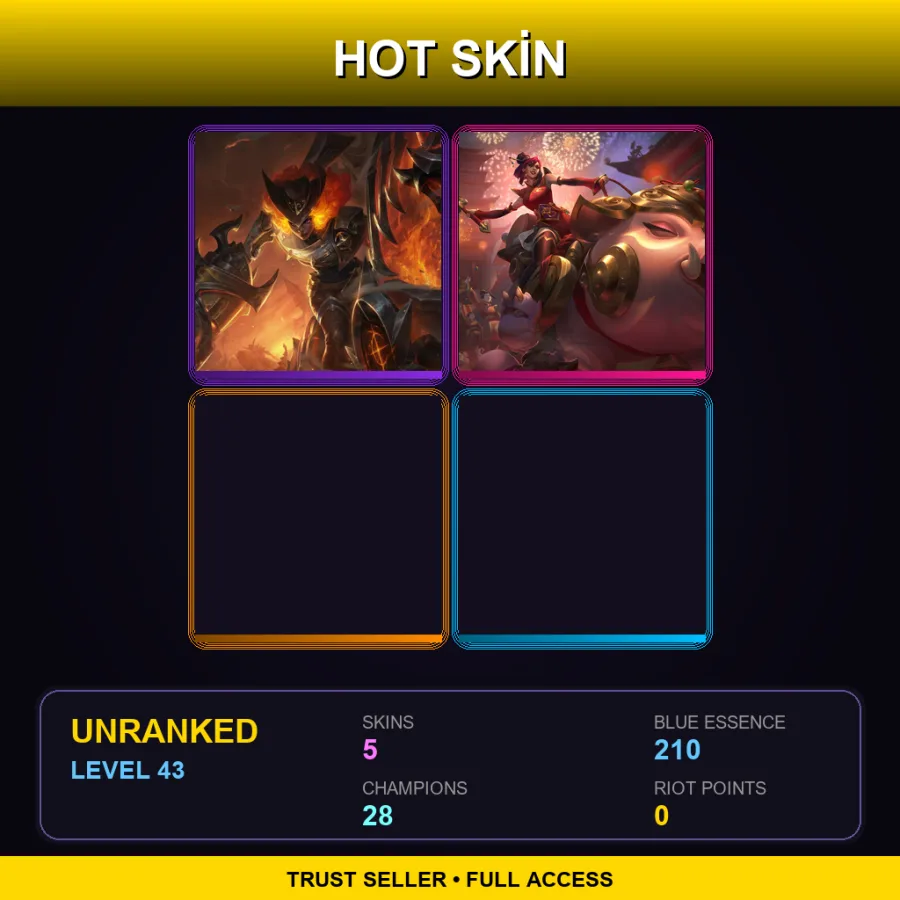 LAN | Lv43 | Unranked | 5 Skin | 28 Champ
