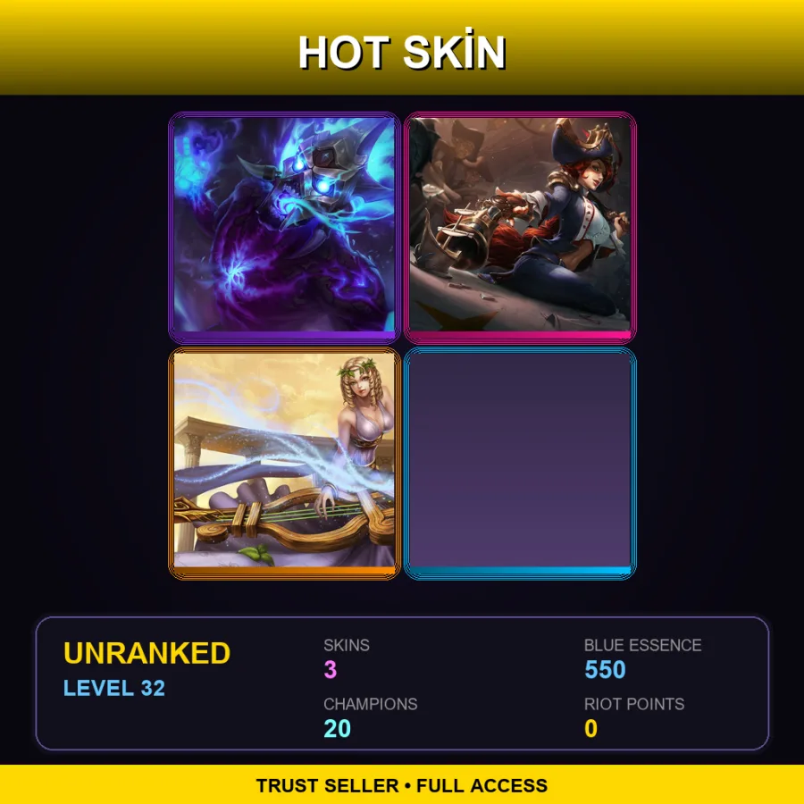 LAN | Lv32 | Unranked | 3 Skin | 20 Champ — Waterloo Miss Fortune