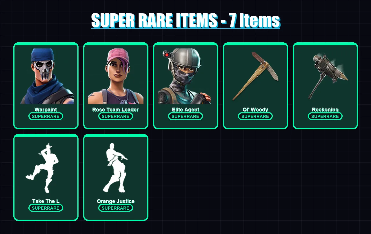 [PC/PSN] | Warpaint | Rose Team Leader | Elite Agent | Omega | The Visitor | 32 skin | 19 pickaxe | 22 emote | 23 glider | Lv277 — Fortnite account