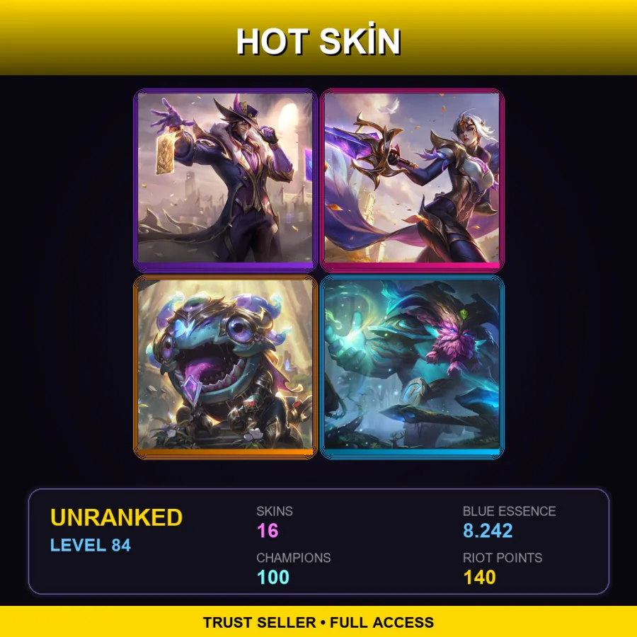 EUW | Lv84 | Unranked | 16 Skin | 100 Champ — Battlecast Nasus