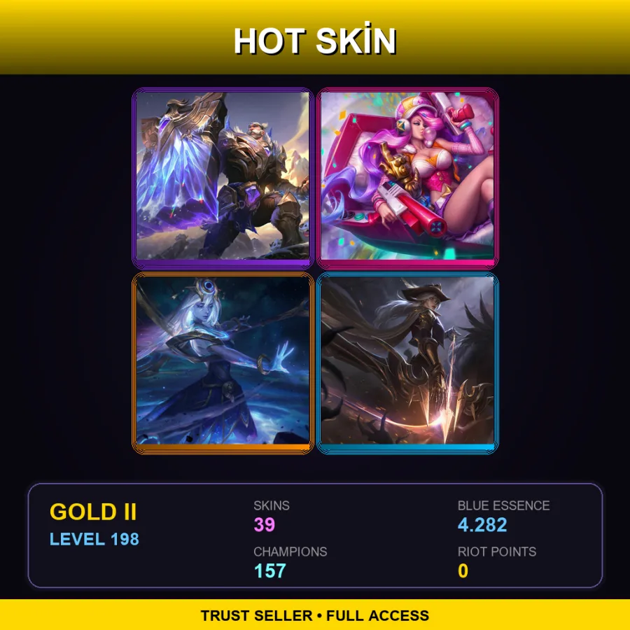 TR | Lv198 | Gold II | 39 Skin | 157 Champ