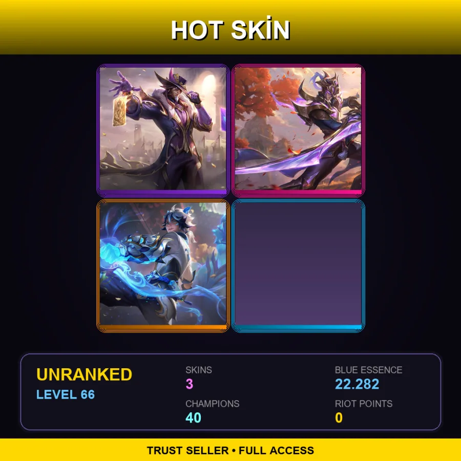 VN | Lv66 | Unranked | 3 Skin | 40 Champ