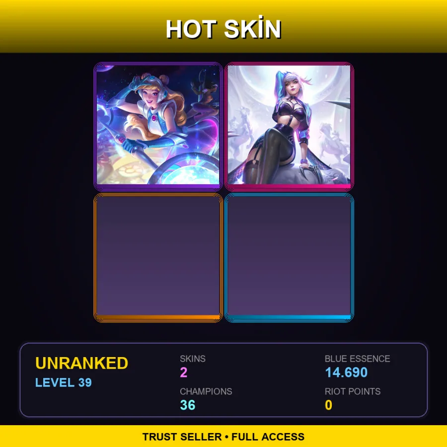 LAN | Lv39 | Unranked | 2 Skin | 36 Champ