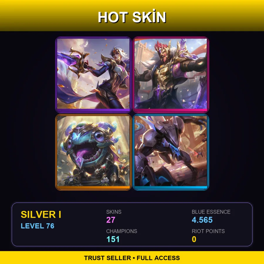 VN | Lv76 | Silver I | 27 Skin | 151 Champ — LoL account