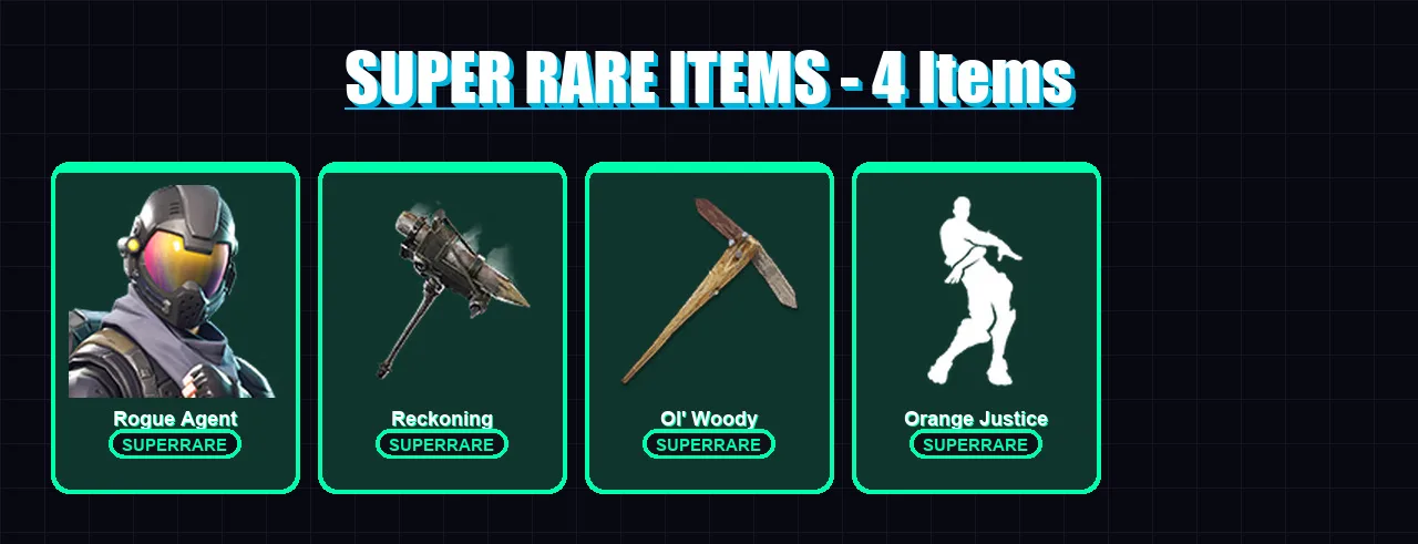 [PC/XBOX/PSN] | Rogue Agent | Calamity | Rox | Ronin | Blackheart | 29 skin | 33 pickaxe | 43 emote | 39 glider | Lv566