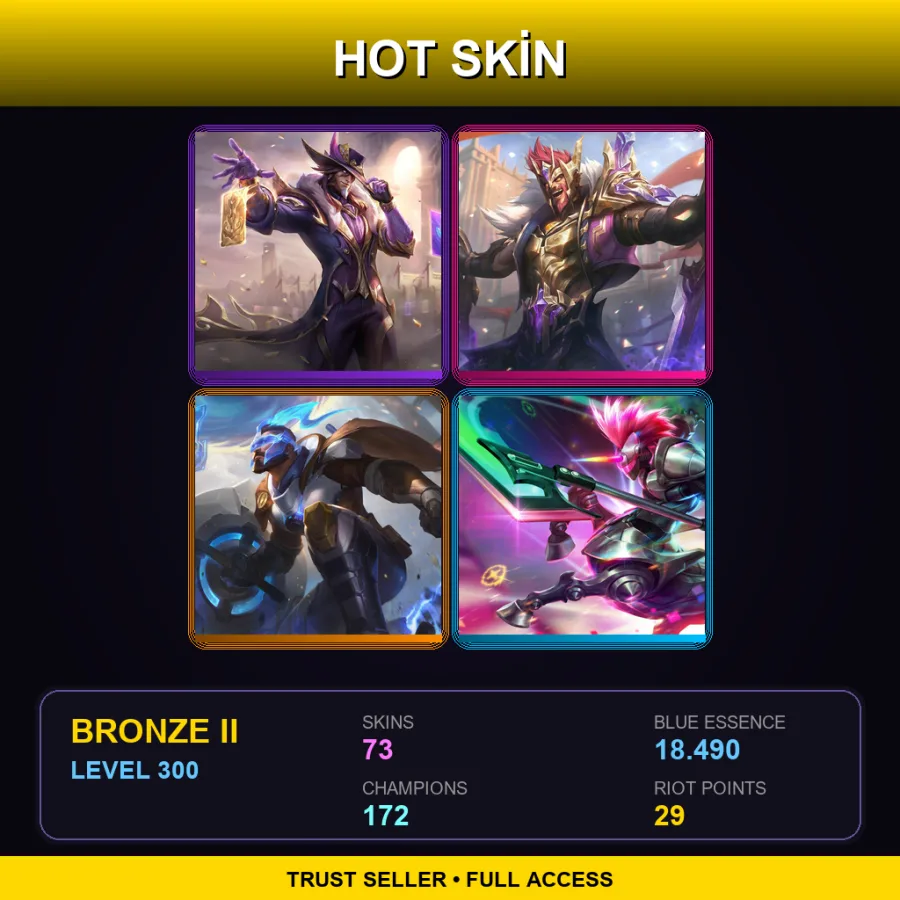 BR | Lv300 | Bronze II | 73 Skin | 172 Champ with Viktor