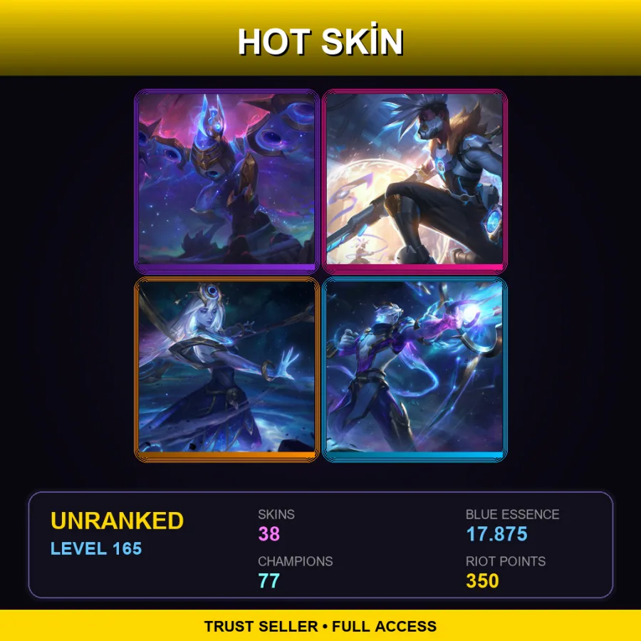 LAN | Lv165 | Unranked | 38 Skin | 77 Champ — Sweetheart Xayah