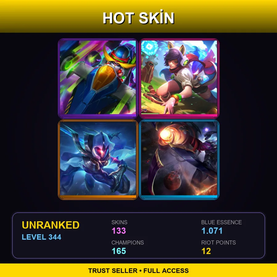 SG | Lv344 | Unranked | 133 Skin | 165 Champ — Mundo Mundo