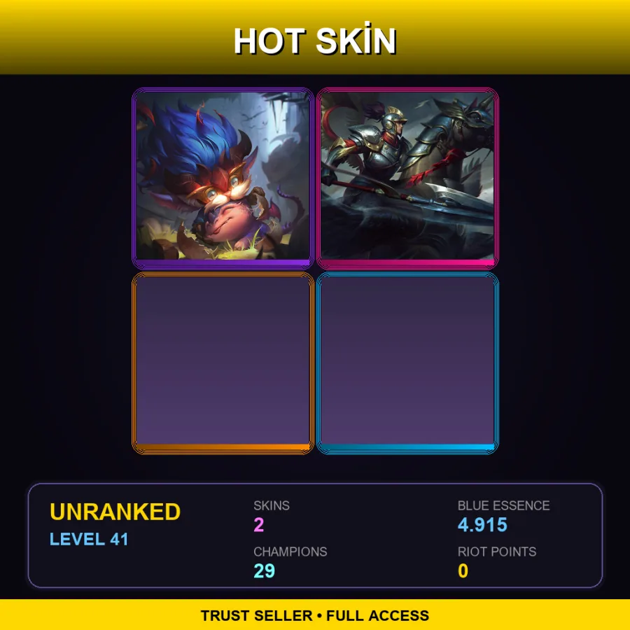 LAN | Lv41 | Unranked | 2 Skin | 29 Champ