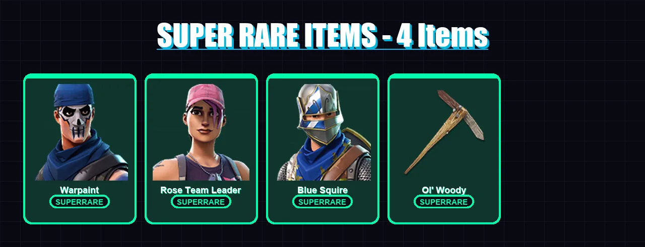 [PC/PSN] | Warpaint | Rose Team Leader | Blue Squire | Ronin | Eternal Knight | 151 skin | 131 pickaxe | 76 emote | 85 glider | Lv1023
