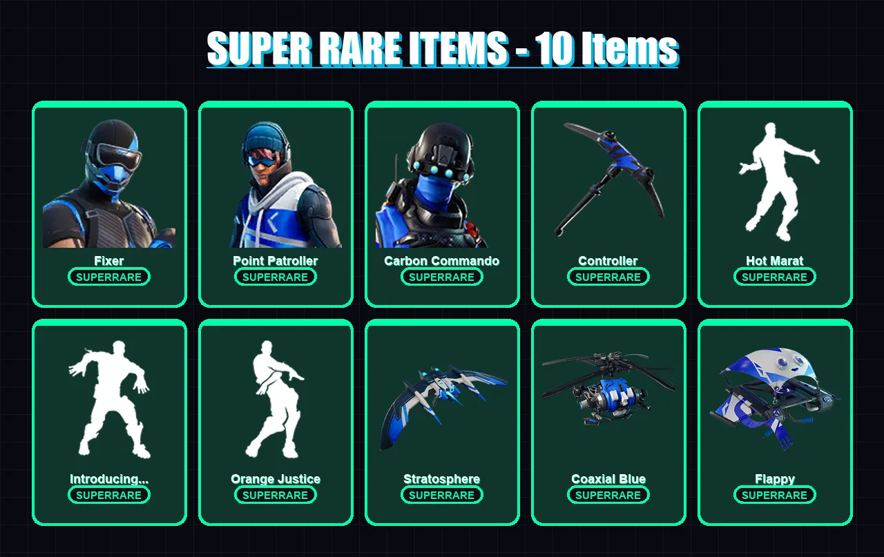 [PS4/PS5/XBOX/PC] | Fixer | Point Patroller | Carbon Commando | The Foundation | Ronin | 10 skin | 16 pickaxe | 24 emote | 27 glider | Lv432
