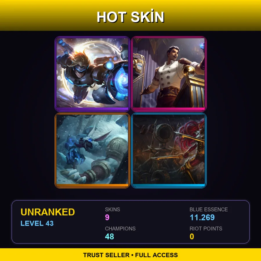 VN | Lv43 | Unranked | 9 Skin | 48 Champ with Teemo