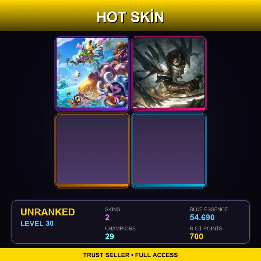 NA | Lv30 | Unranked | 2 Skin | 29 Champ