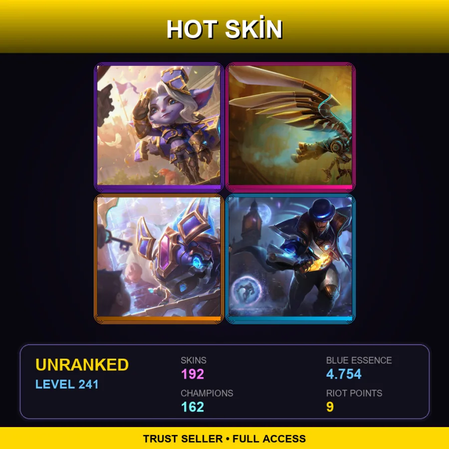 VN | Lv241 | Unranked | 192 Skin | 162 Champ