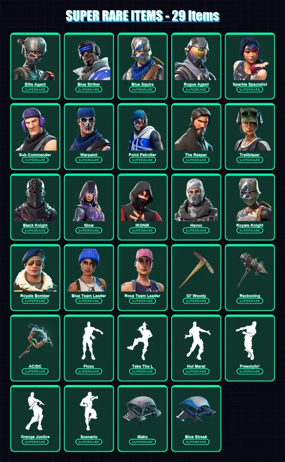 [PC/XBOX/PSN] | Elite Agent | Blue Striker | Blue Squire | Rogue Agent | Sparkle Specialist | 100 skin | 71 pickaxe | 86 emote | 75 glider | Lv912 — Fortnite account