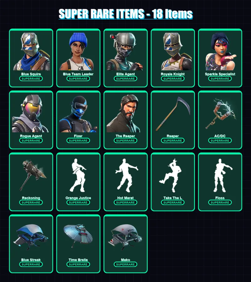 [PS4/PS5/XBOX/PC] | Blue Squire | Blue Team Leader | Elite Agent | 56 skin | Lv958