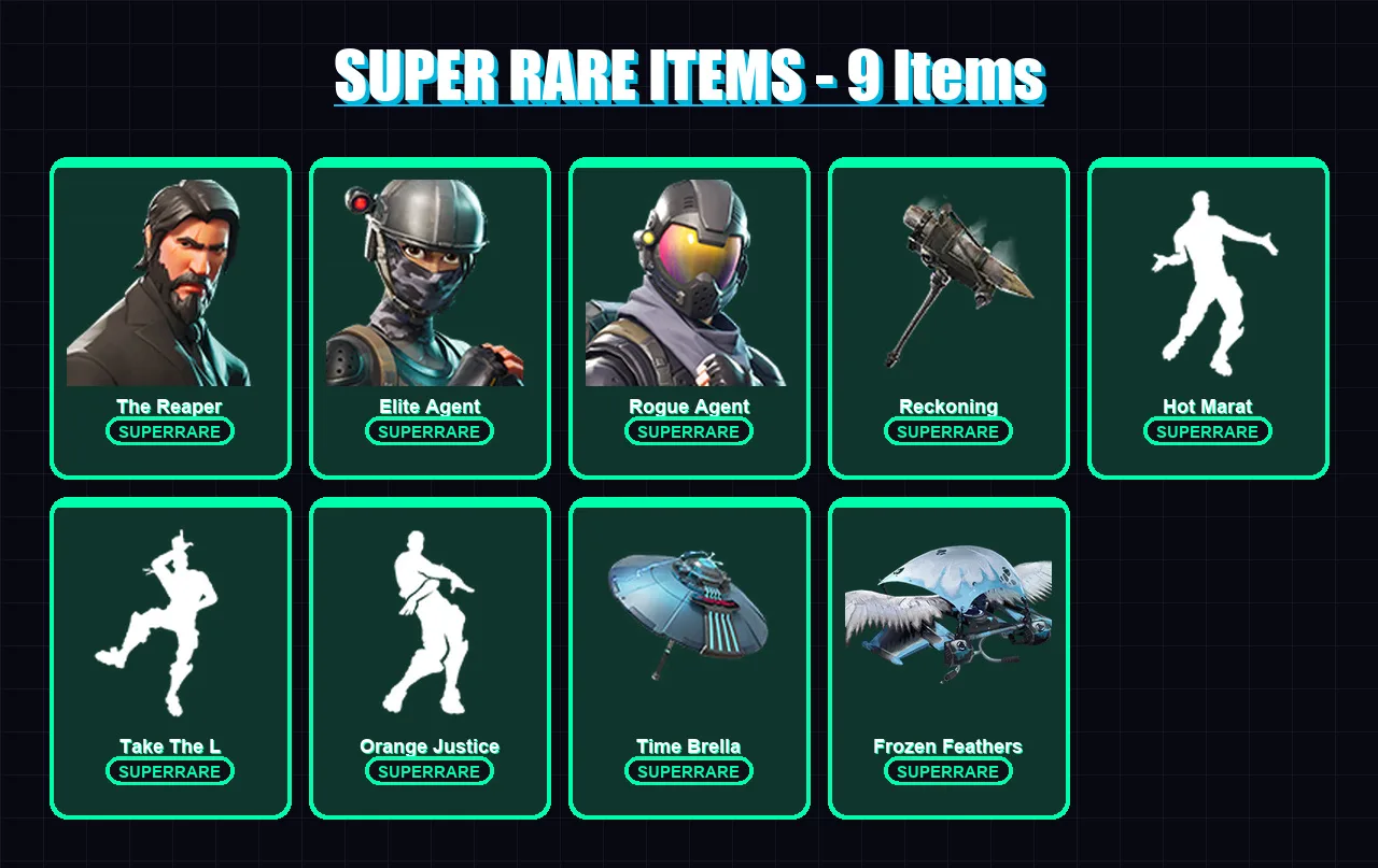 [PC/PSN] | The Reaper | Elite Agent | Rogue Agent | Dire | Deadpool | 143 skin | 138 pickaxe | 121 emote | 139 glider | Lv1831