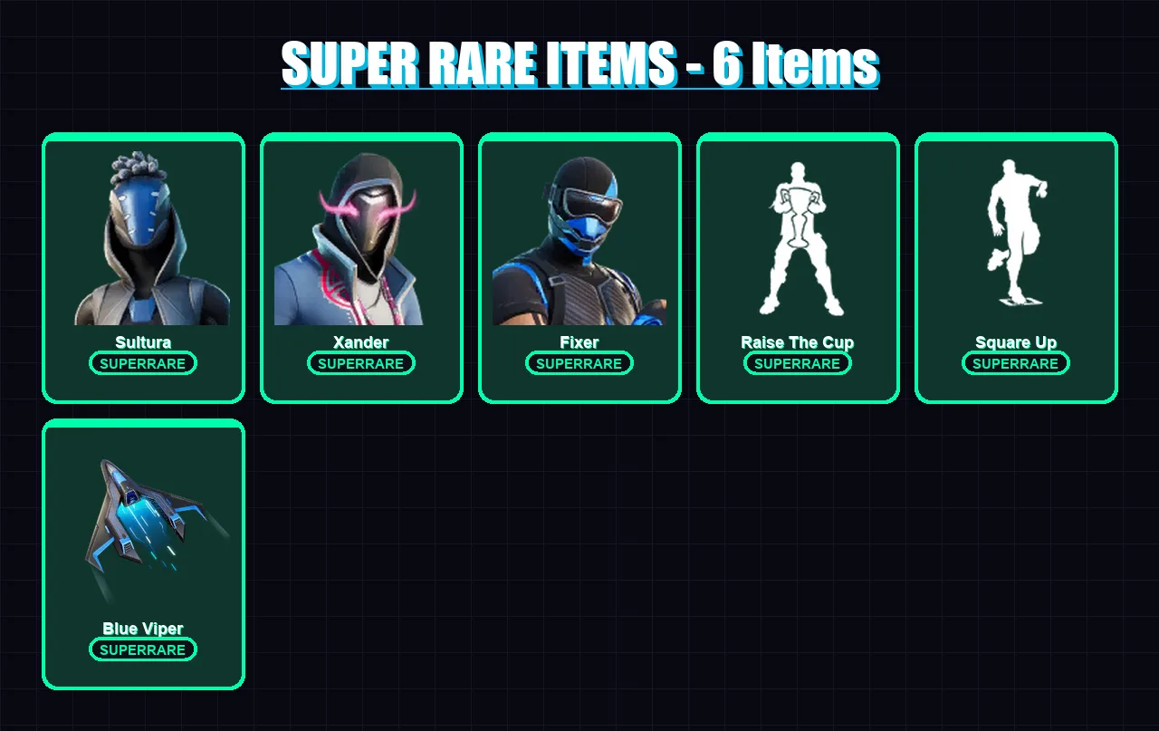 [PC/XBOX/PSN] | Sultura | Xander | Fixer | Torin | Son Goku | 108 skin | 148 pickaxe | 117 emote | 140 glider | Lv2412