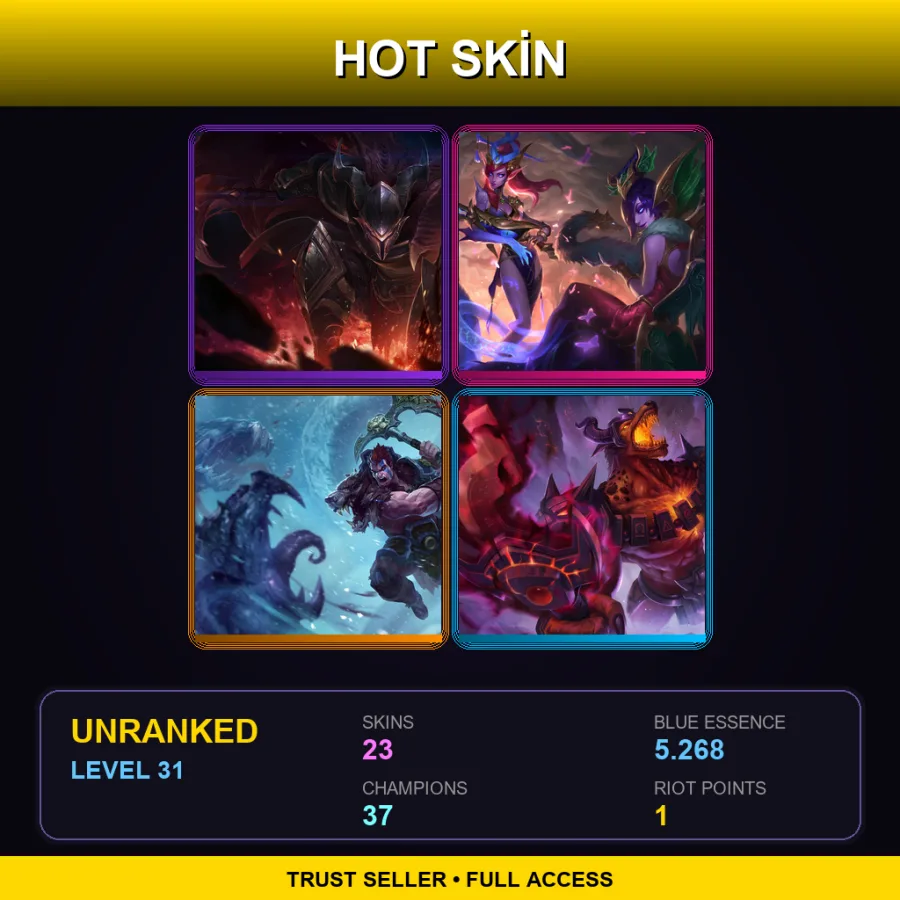 LAS | Lv31 | Unranked | 23 Skin | 37 Champ