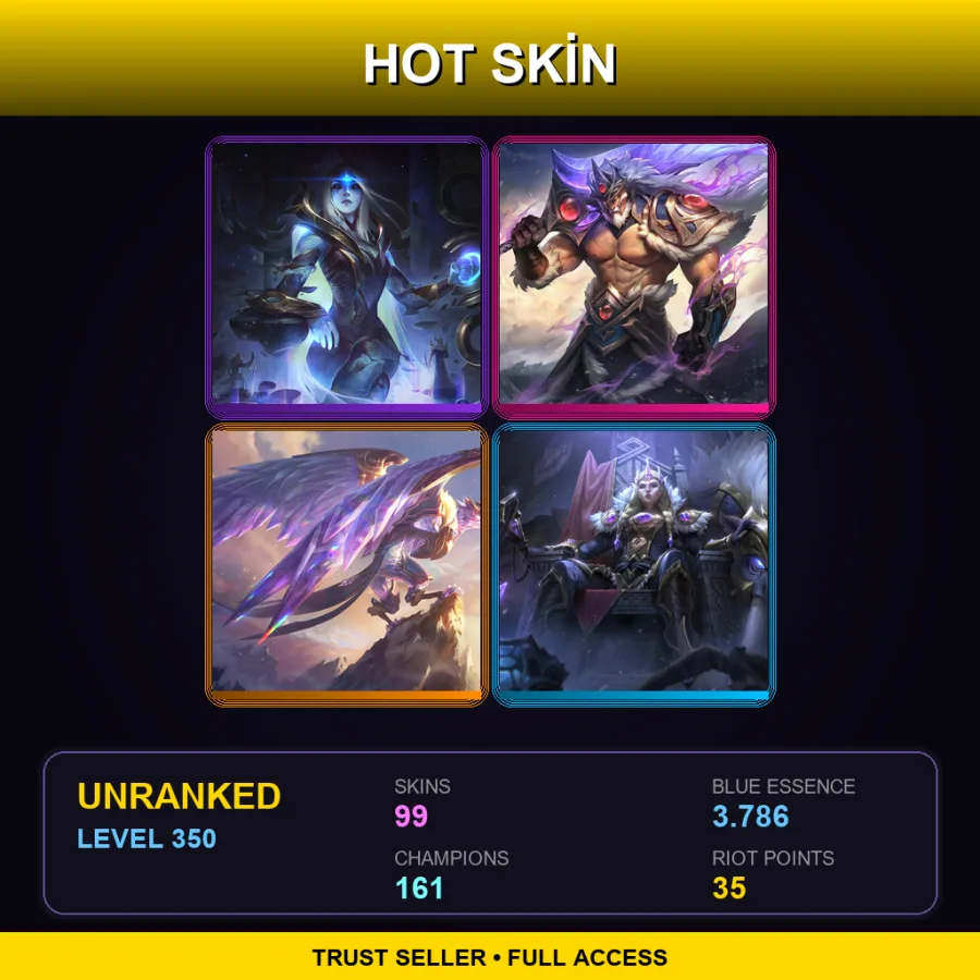 LAS | Lv350 | Unranked | 99 Skin | 161 Champ — Bioforge Darius