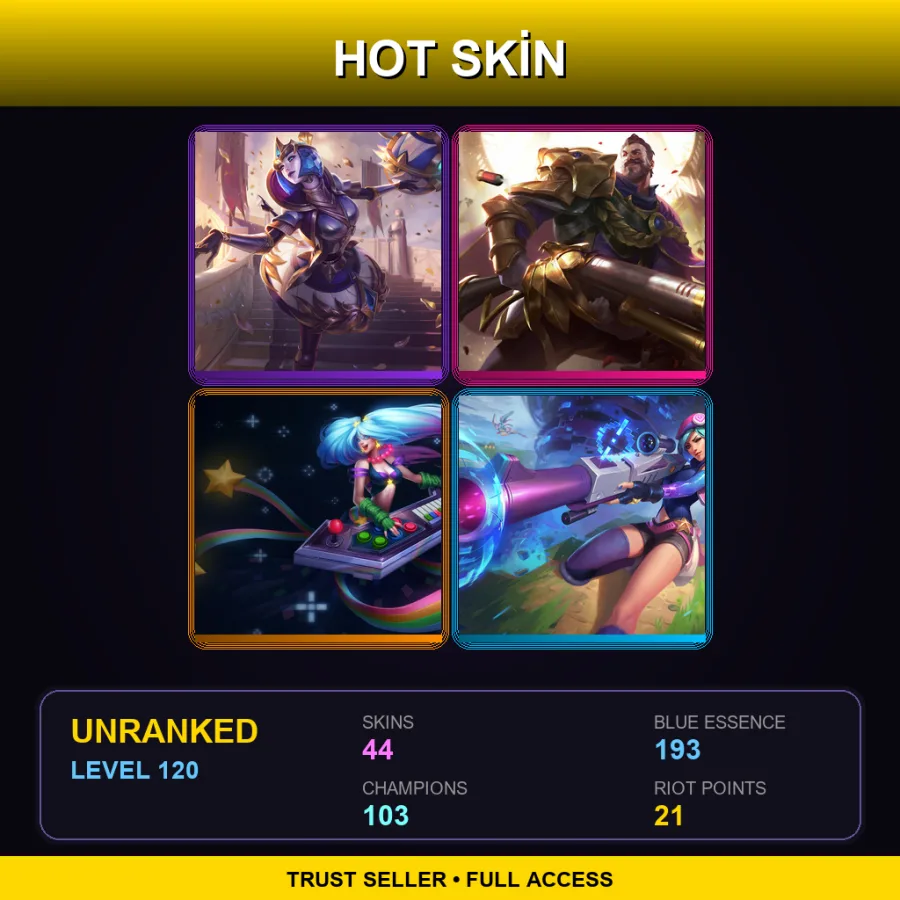 EUW | Lv120 | Unranked | 44 Skin | 103 Champ — Pre Void Kassadin