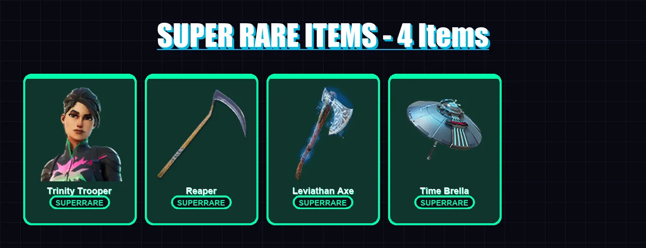 [PS4/PS5/XBOX/PC] | Trinity Trooper | Ronin | Red Knight | Menace | Spire Assassin | 139 skin | 200 pickaxe | 162 emote | 149 glider | Lv3291
