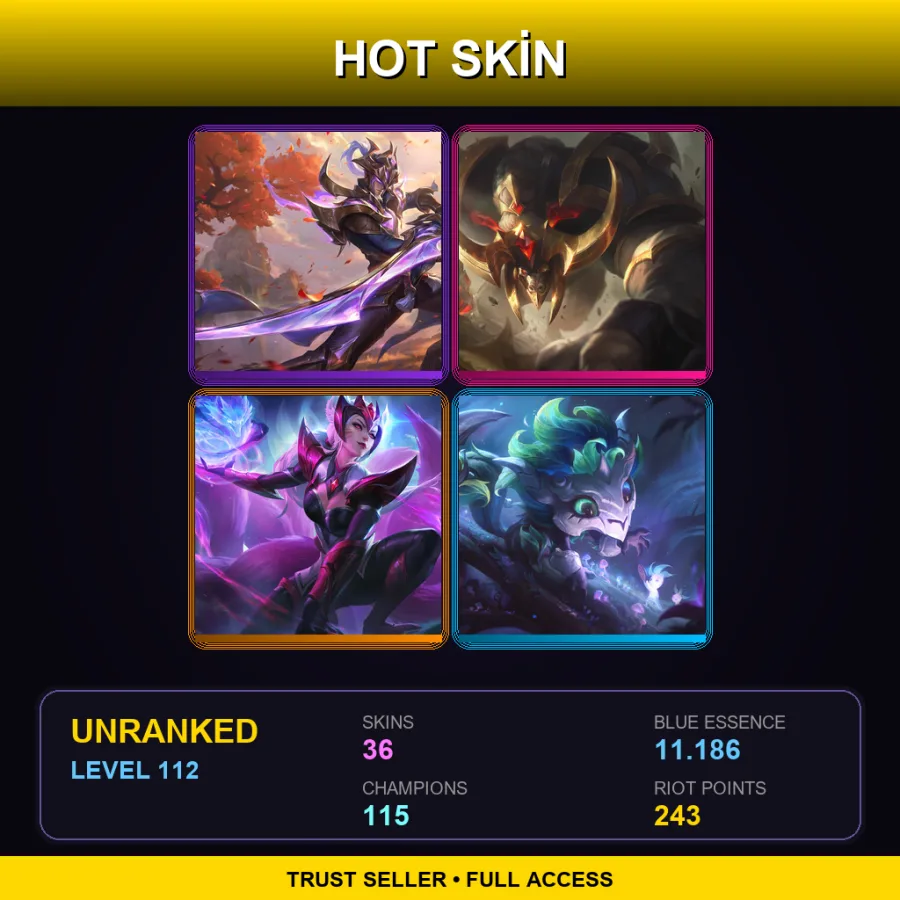 LAS | Lv112 | Unranked | 36 Skin | 115 Champ — Fisherman Fizz