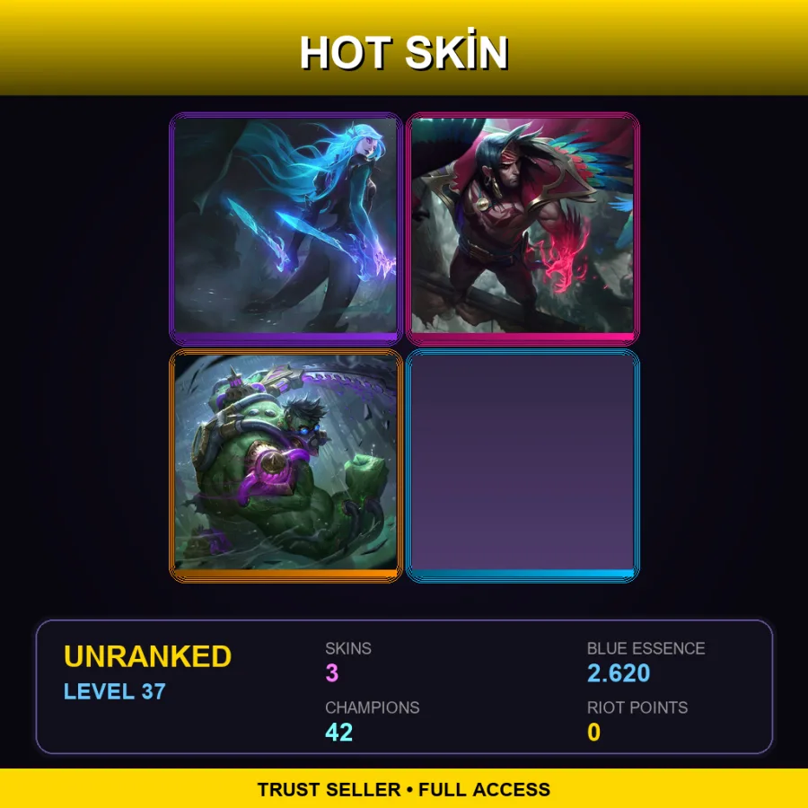 VN | Lv37 | Unranked | 3 Skin | 42 Champ
