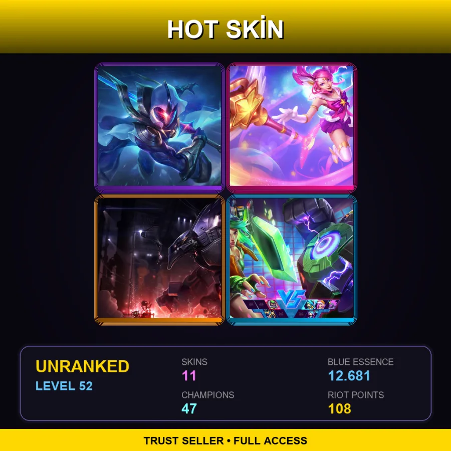 LAS | Lv52 | Unranked | 11 Skin | 47 Champ