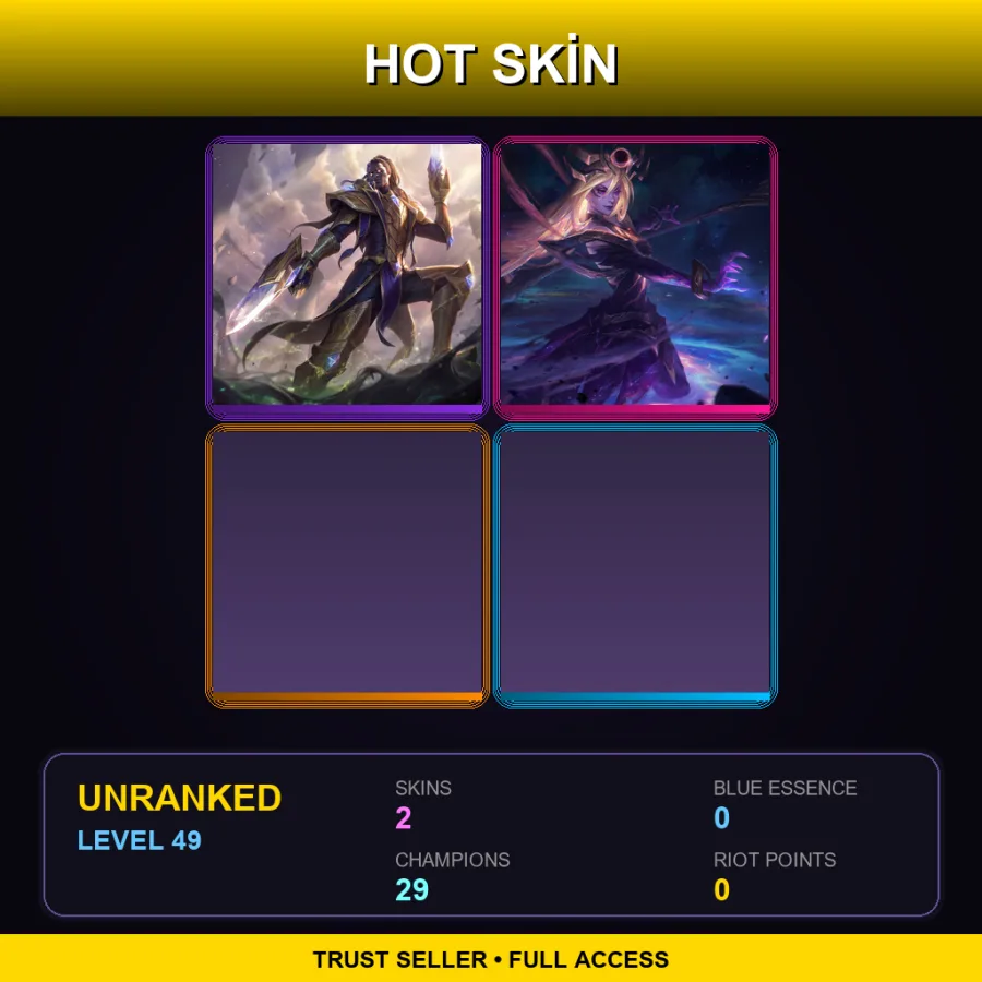 EUW | Lv49 | Unranked | 2 Skin | 29 Champ