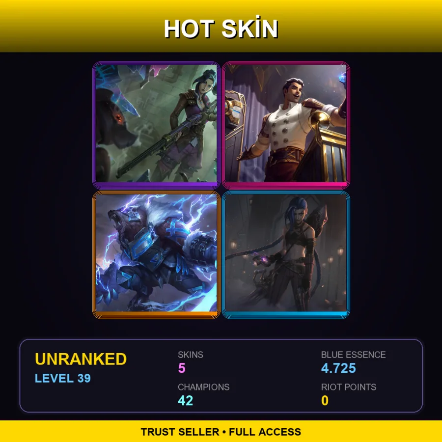 LAS | Lv39 | Unranked | 5 Skin | 42 Champ